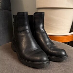 Franco Sarto Womens Brood Chelsea Ankle Pull-On Black Boots 7M